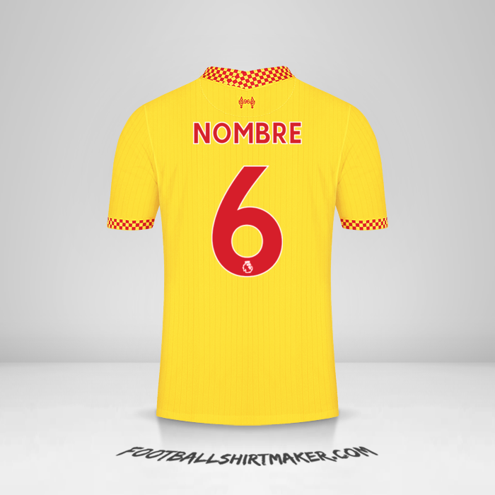 Jersey Liverpool FC 2021/2022 Tercera -  nombre - 6