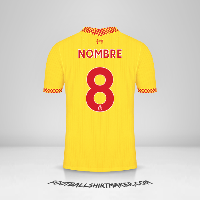 Jersey Liverpool FC 2021/2022 Tercera -  nombre - 8