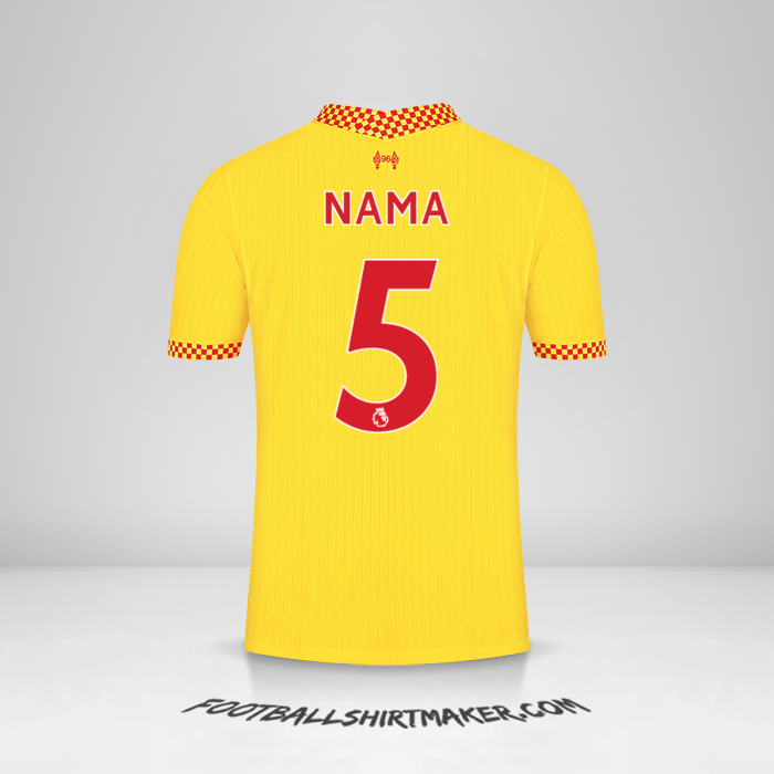 Jersey Liverpool FC 2021/2022 Ketiga -  nama - 5