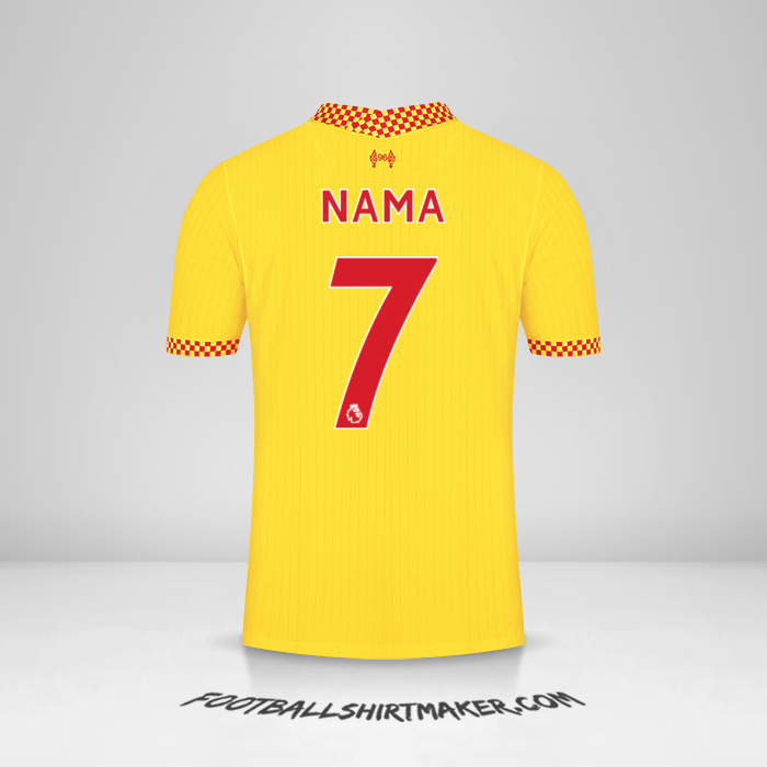 Jersey Liverpool FC 2021/2022 Ketiga -  nama - 7