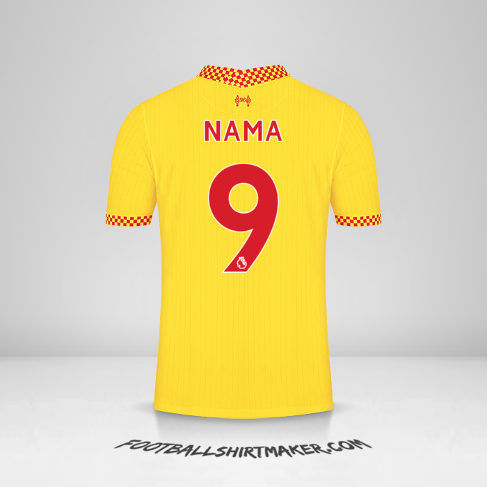 Jersey Liverpool FC 2021/2022 Ketiga -  nama - 9