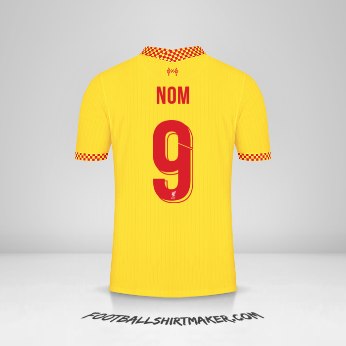 Maillot Liverpool FC Cup 2021/2022 Troisième -  nom - 9