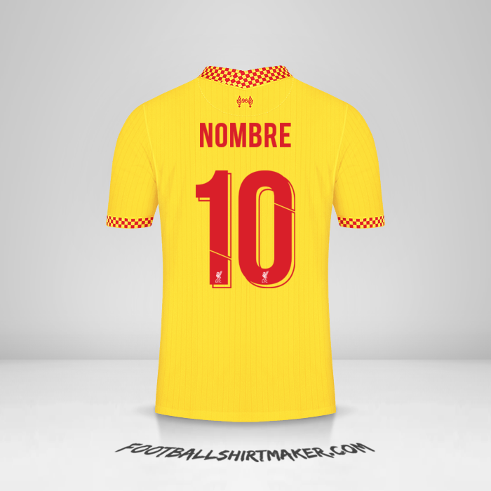 Jersey Liverpool FC Cup 2021/2022 Tercera -  nombre - 10