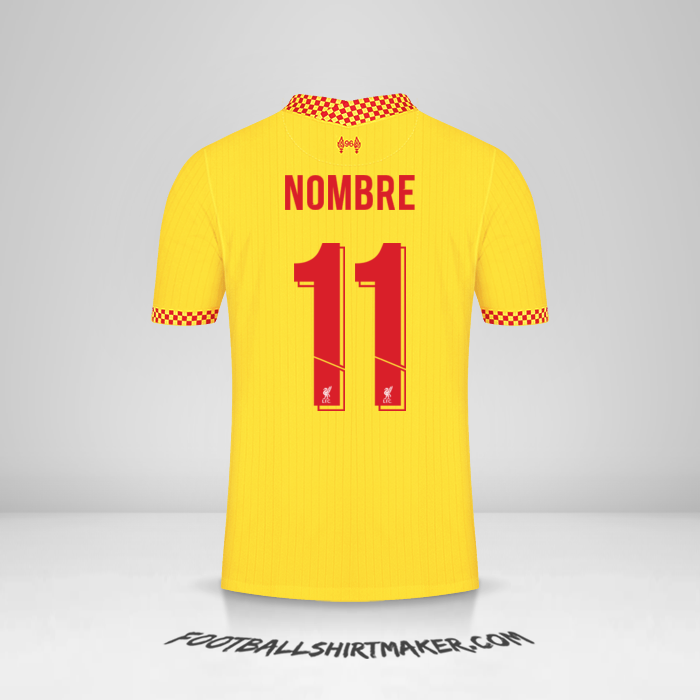 Camiseta Liverpool FC Cup 2021/2022 Tercera -  nombre - 11