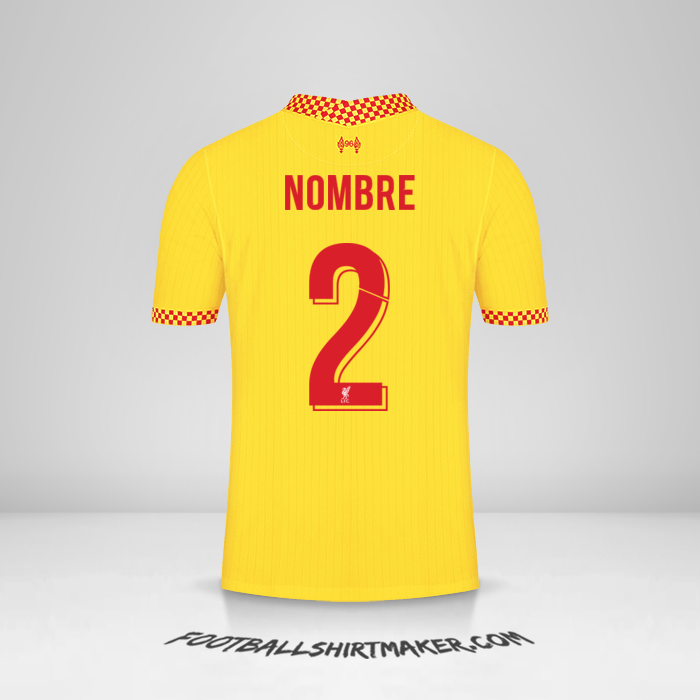 Jersey Liverpool FC Cup 2021/2022 Tercera -  nombre - 2