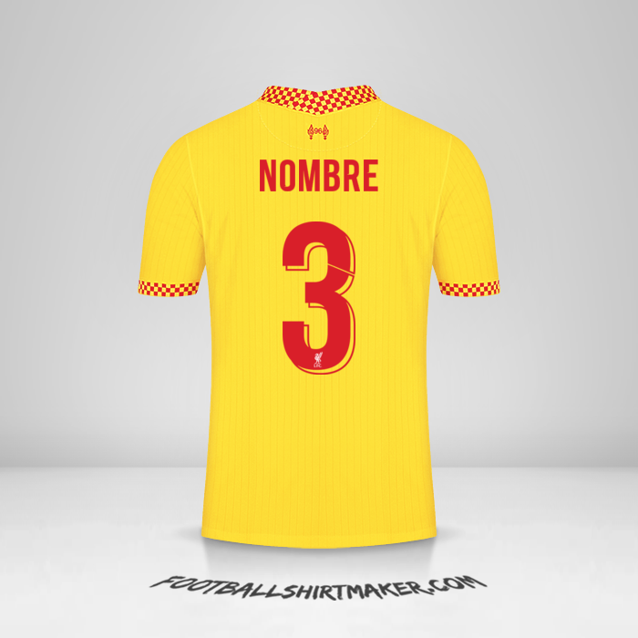Jersey Liverpool FC Cup 2021/2022 Tercera -  nombre - 3
