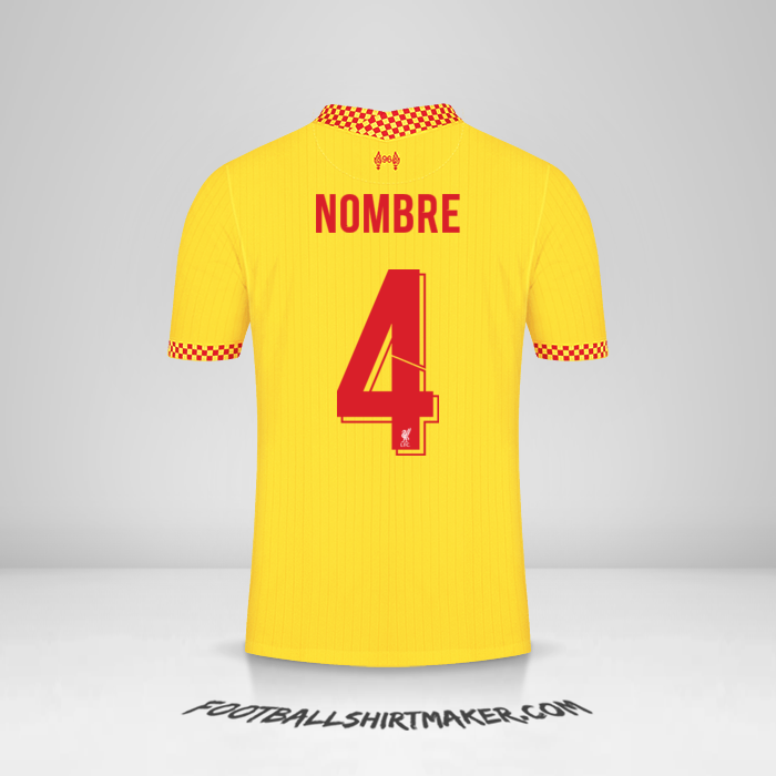Jersey Liverpool FC Cup 2021/2022 Tercera -  nombre - 4
