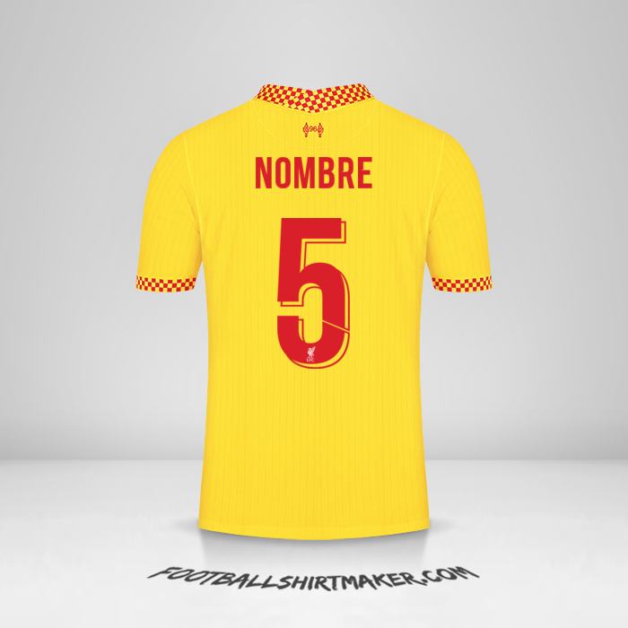Jersey Liverpool FC Cup 2021/2022 Tercera -  nombre - 5