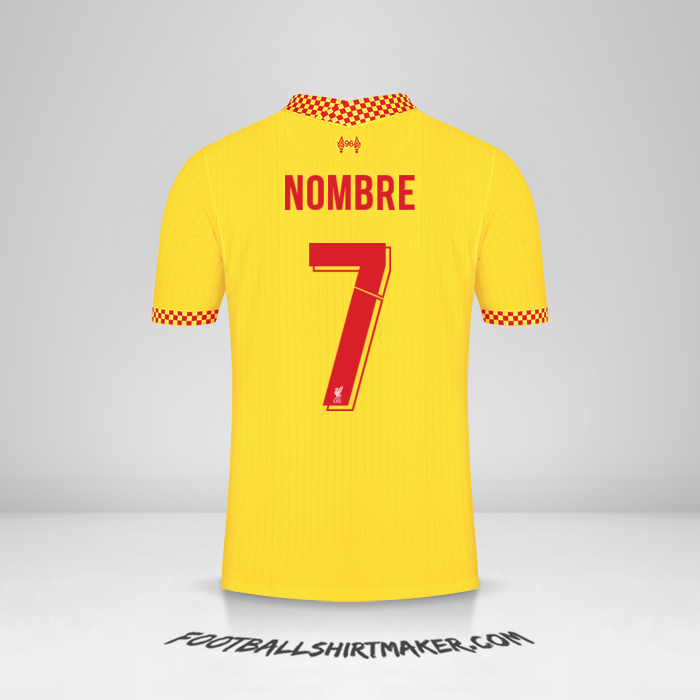 Camiseta Liverpool FC Cup 2021/2022 Tercera -  nombre - 7