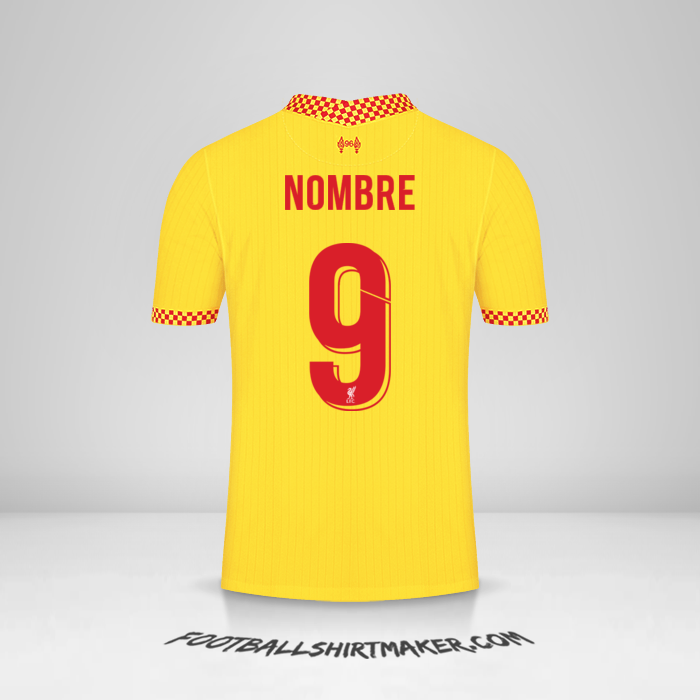 Jersey Liverpool FC Cup 2021/2022 Tercera -  nombre - 9