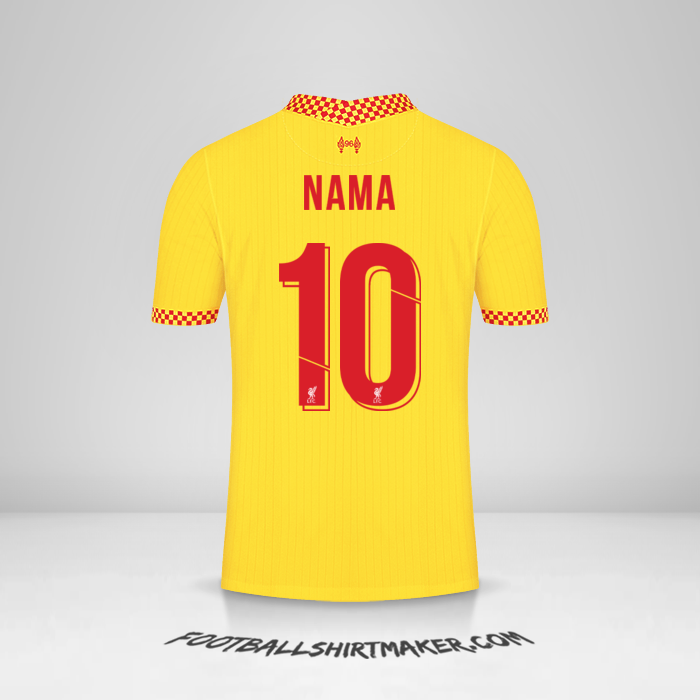 Jersey Liverpool FC Cup 2021/2022 Ketiga -  nama - 10