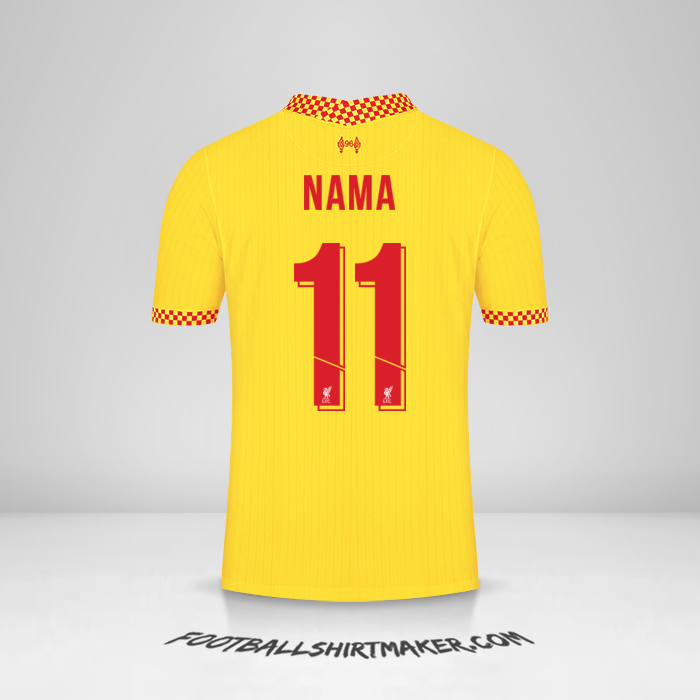Jersey Liverpool FC Cup 2021/2022 Ketiga -  nama - 11