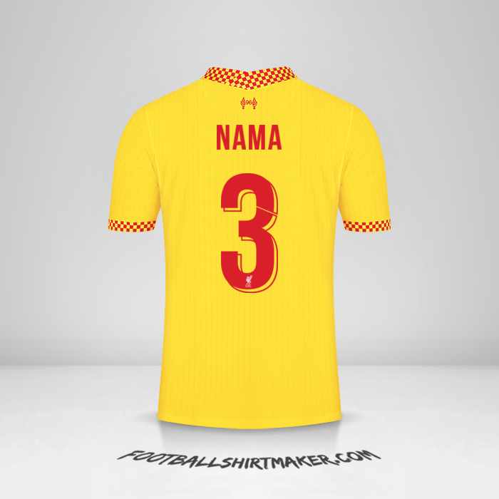 Jersey Liverpool FC Cup 2021/2022 Ketiga -  nama - 3