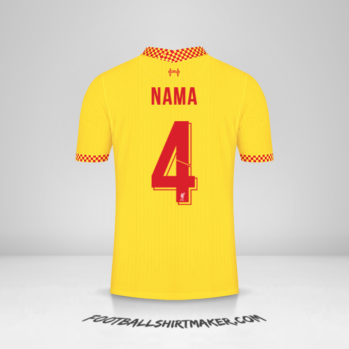 Jersey Liverpool FC Cup 2021/2022 Ketiga -  nama - 4