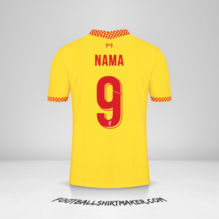 Jersey Liverpool FC Cup 2021/2022 Ketiga -  nama - 9