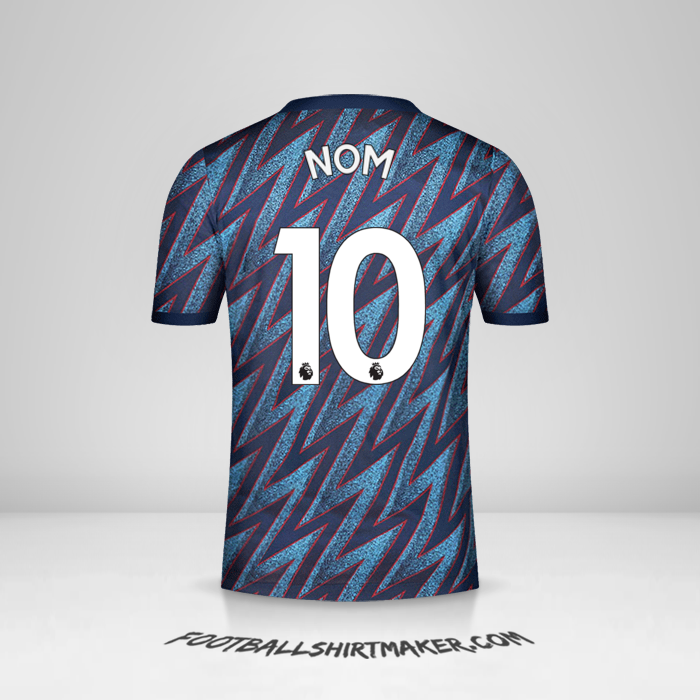 Maillot Arsenal 2021/2022 Troisième -  nom - 10