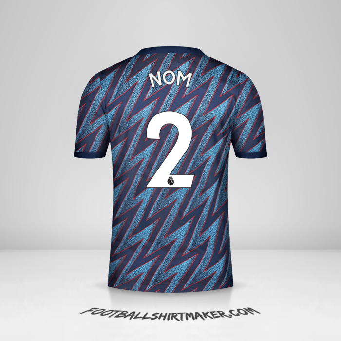 Maillot Arsenal 2021/2022 Troisième -  nom - 2