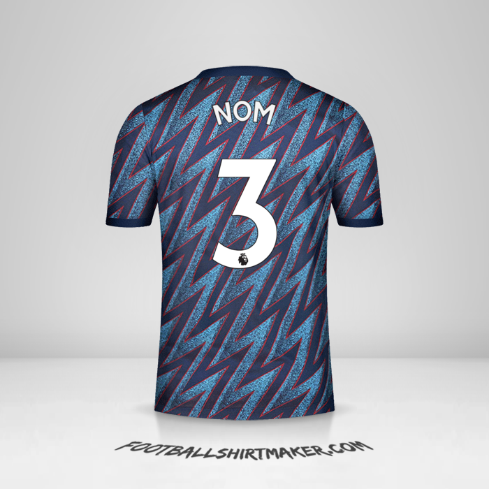 Maillot Arsenal 2021/2022 Troisième -  nom - 3