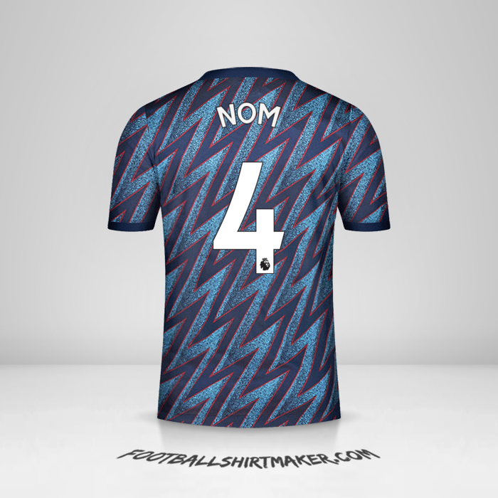 Maillot Arsenal 2021/2022 Troisième -  nom - 4