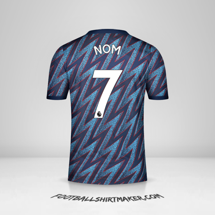 Maillot Arsenal 2021/2022 Troisième -  nom - 7