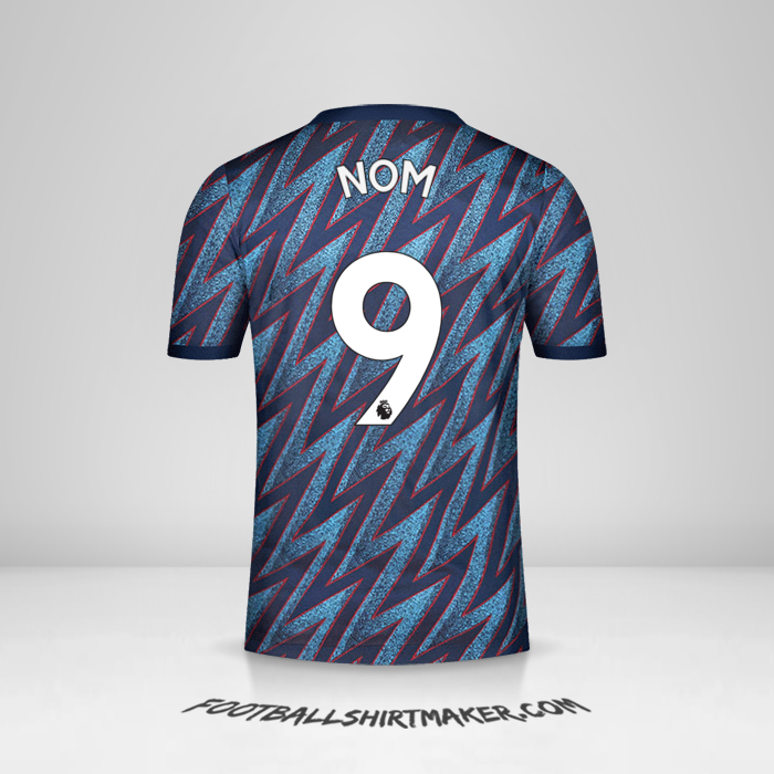Maillot Arsenal 2021/2022 Troisième -  nom - 9