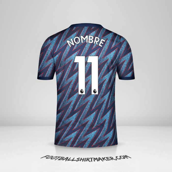 Jersey Arsenal 2021/2022 Tercera -  nombre - 11