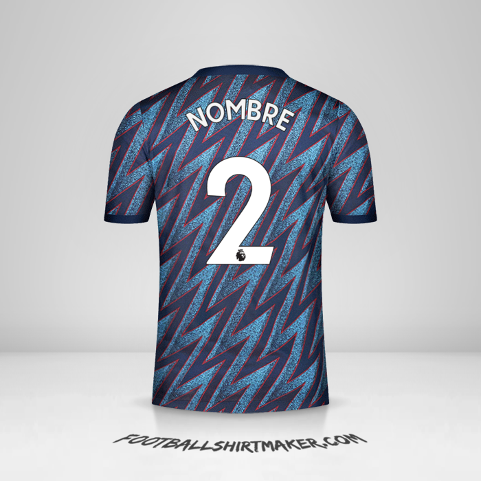 Jersey Arsenal 2021/2022 Tercera -  nombre - 2
