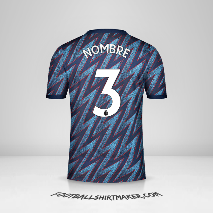 Jersey Arsenal 2021/2022 Tercera -  nombre - 3