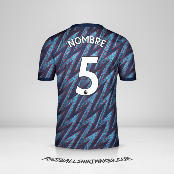 Jersey Arsenal 2021/2022 Tercera -  nombre - 5