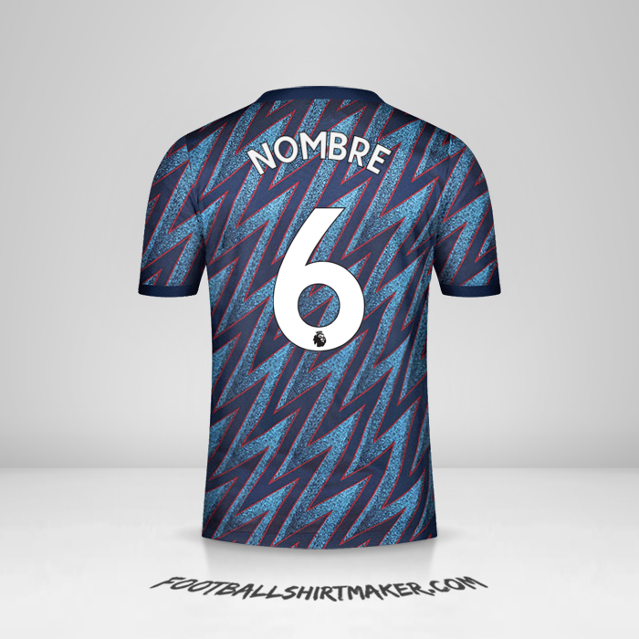 Jersey Arsenal 2021/2022 Tercera -  nombre - 6