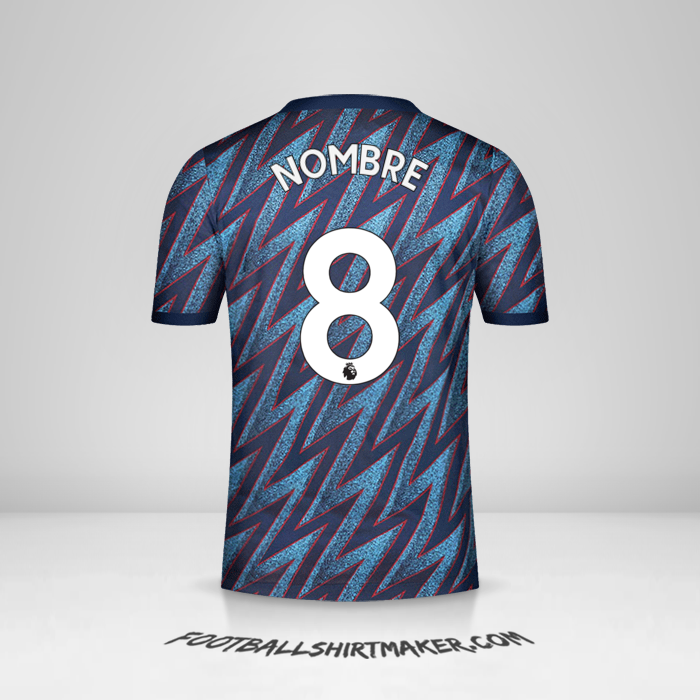 Jersey Arsenal 2021/2022 Tercera -  nombre - 8