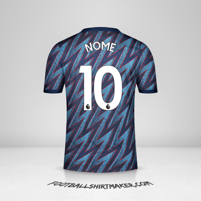 Camisola Arsenal 2021/2022 Terceira -  nome - 10