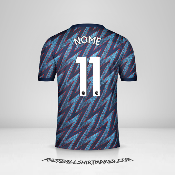 Camisa Arsenal 2021/2022 Terceira -  nome - 11
