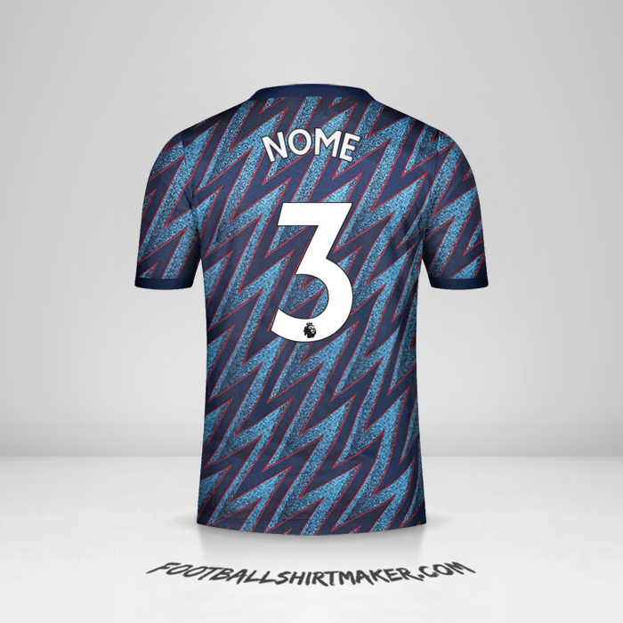 Maglia Arsenal 2021/2022 Terza -  nome - 3