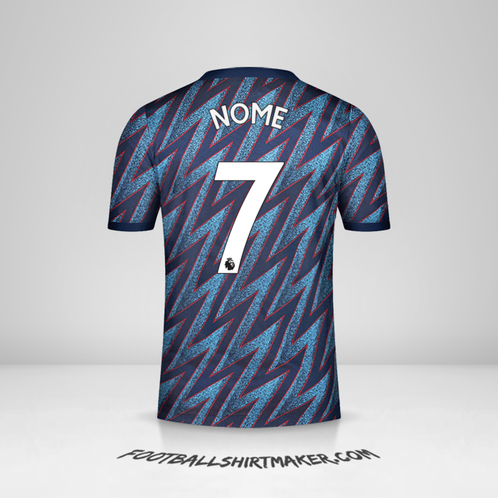 Camisa Arsenal 2021/2022 Terceira -  nome - 7