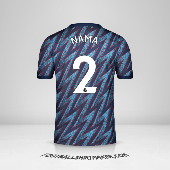 Jersey Arsenal 2021/2022 Ketiga -  nama - 2
