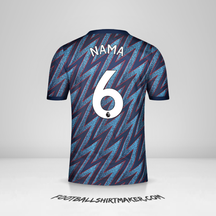 Jersey Arsenal 2021/2022 Ketiga -  nama - 6
