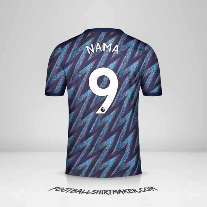 Jersey Arsenal 2021/2022 Ketiga -  nama - 9