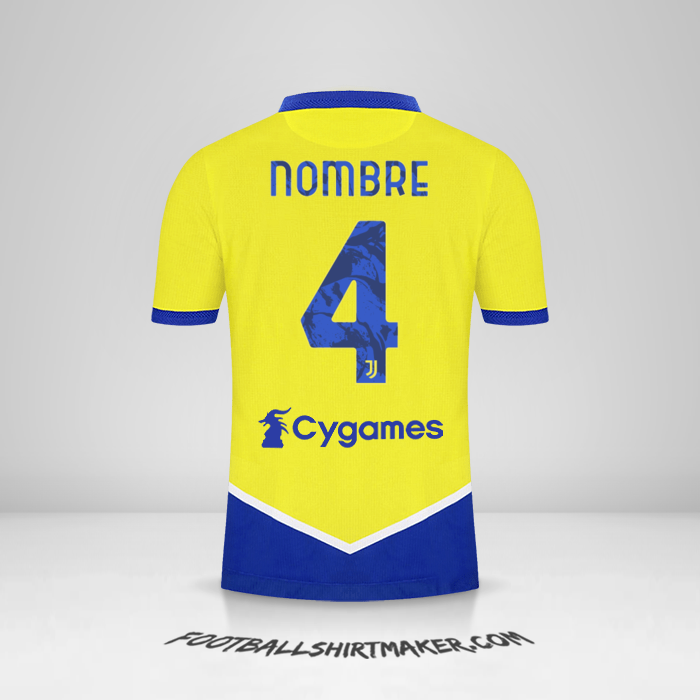 Jersey Juventus FC 2021/2022 Tercera -  nombre - 4