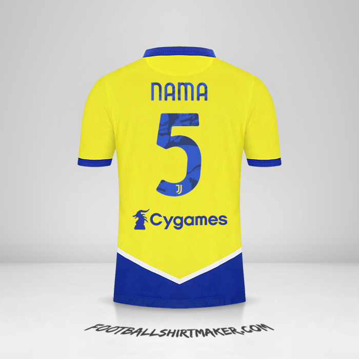 Jersey Juventus FC 2021/2022 Ketiga -  nama - 5