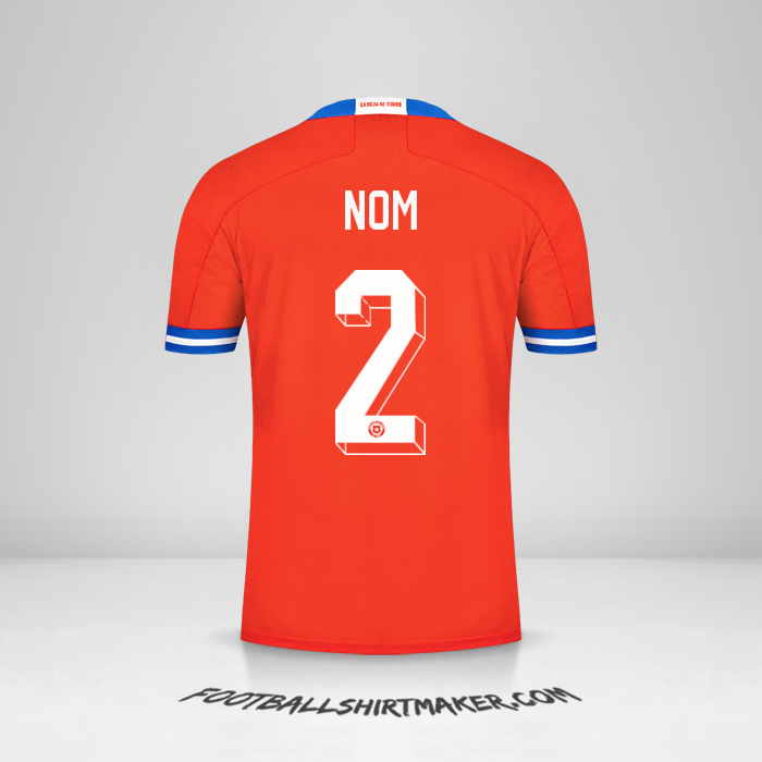 Maillot Chili 2021/2022 -  nom - 2