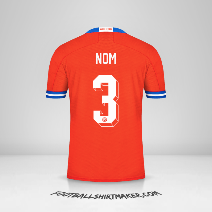 Maillot Chili 2021/2022 -  nom - 3