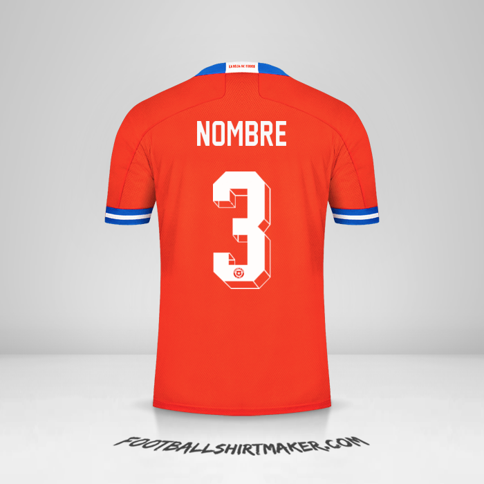Jersey Chile 2021/2022 -  nombre - 3