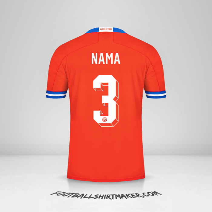 Jersey Cile 2021/2022 -  nama - 3