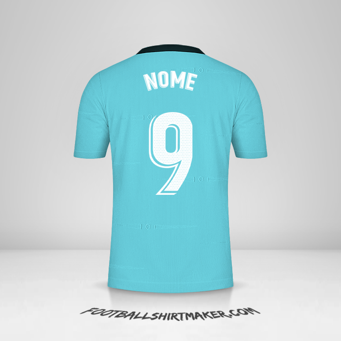 Camisa Real Madrid CF 2021/2022 Terceira -  nome - 9
