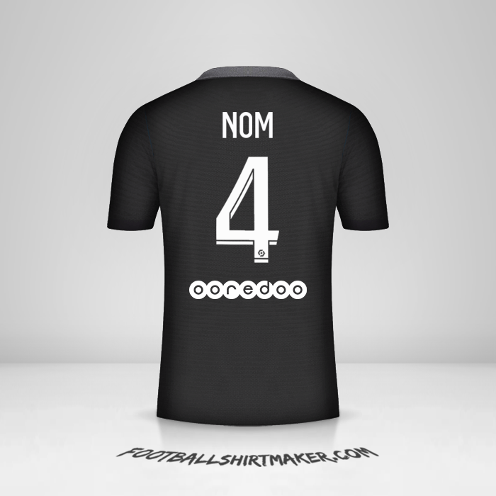 Maillot Paris Saint Germain 2021/2022 Troisième -  nom - 4