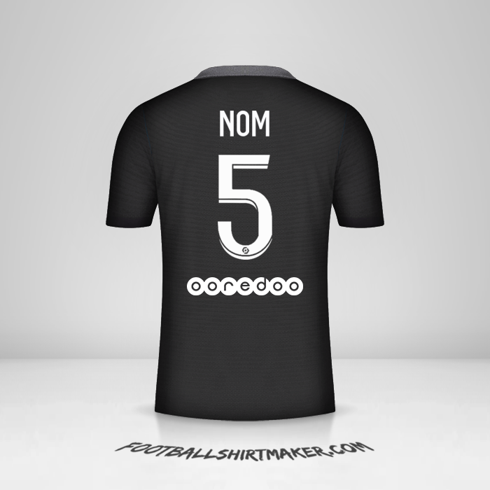 Maillot Paris Saint Germain 2021/2022 Troisième -  nom - 5