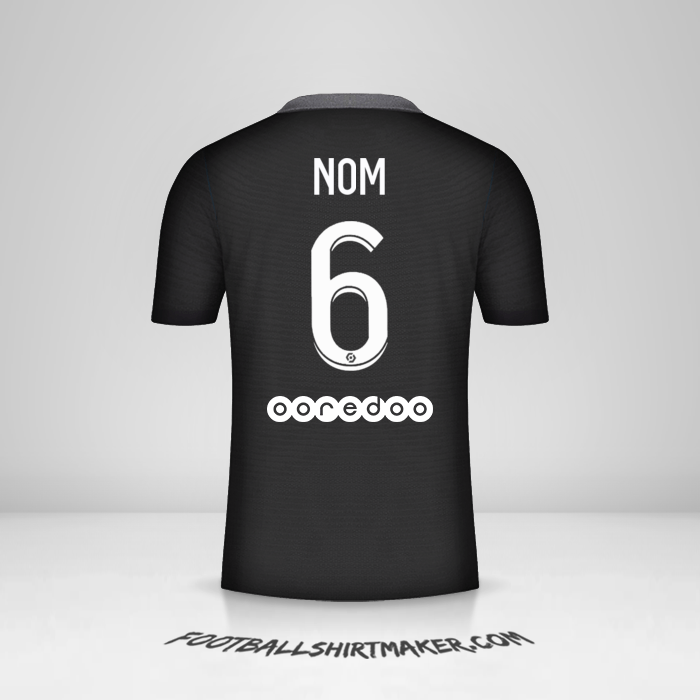 Maillot Paris Saint Germain 2021/2022 Troisième -  nom - 6