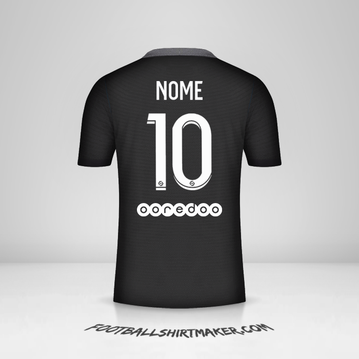 Camisola Paris Saint Germain 2021/2022 Terceira -  nome - 10