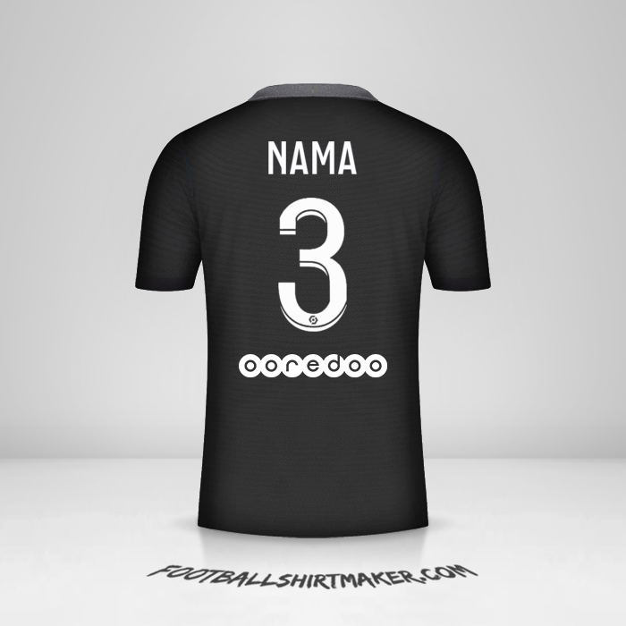 Jersey Paris Saint Germain 2021/2022 Ketiga -  nama - 3